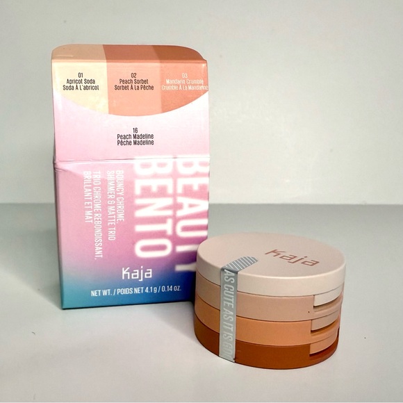 Kaja Eye Bento Bouncy Eyeshadow Trio Peach Madeleine - Picture 3 of 7